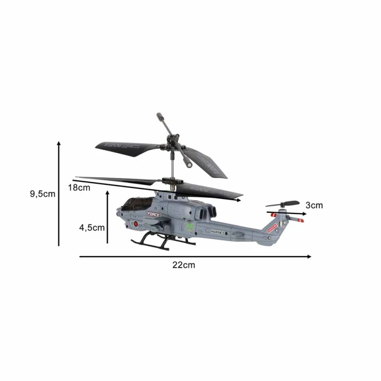 Helikopter RC Syma S108H 2.4G LED auto start stabilizacja lotu USB