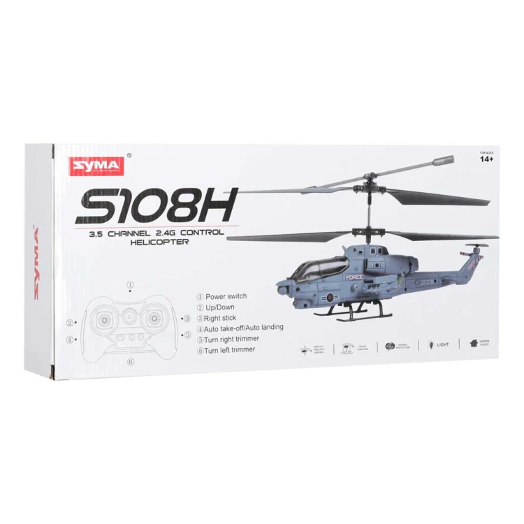 Helikopter RC Syma S108H 2.4G LED auto start stabilizacja lotu USB