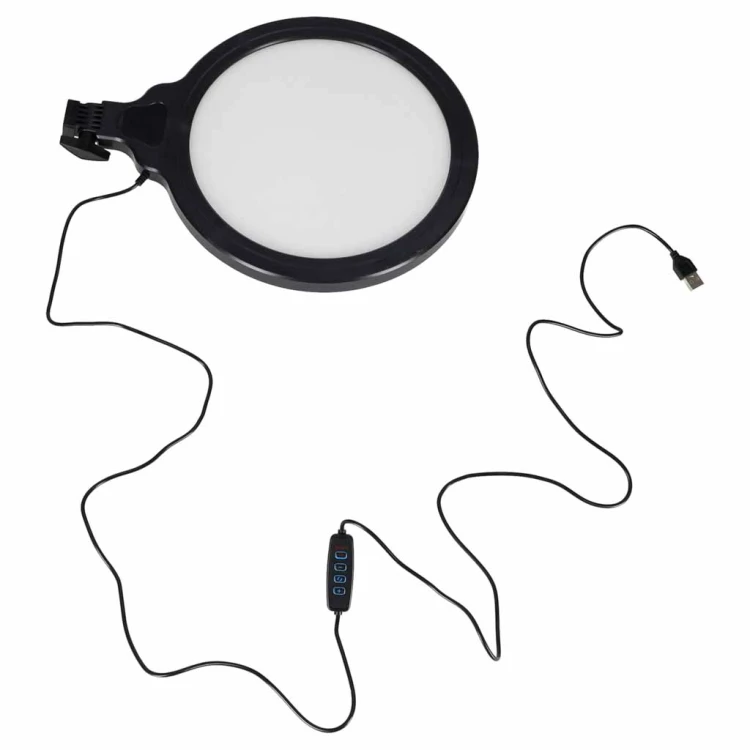 Lampa pierścieniowa studyjna LED ring okrągła do filmów 3 barwy światła panel