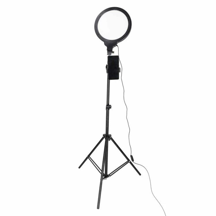 Lampa pierścieniowa studyjna LED ring okrągła do filmów 3 barwy światła panel
