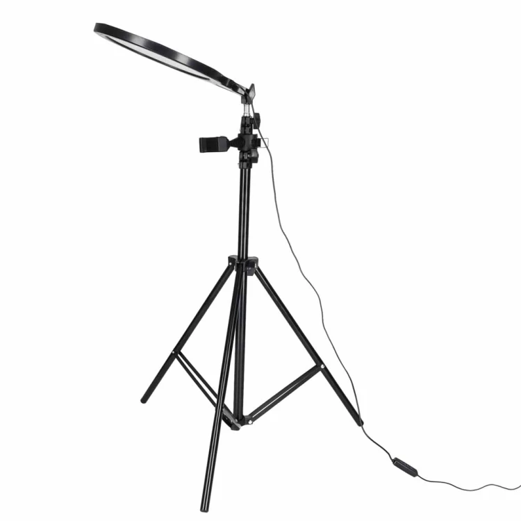 Lampa pierścieniowa studyjna LED ring okrągła do filmów 3 barwy światła panel