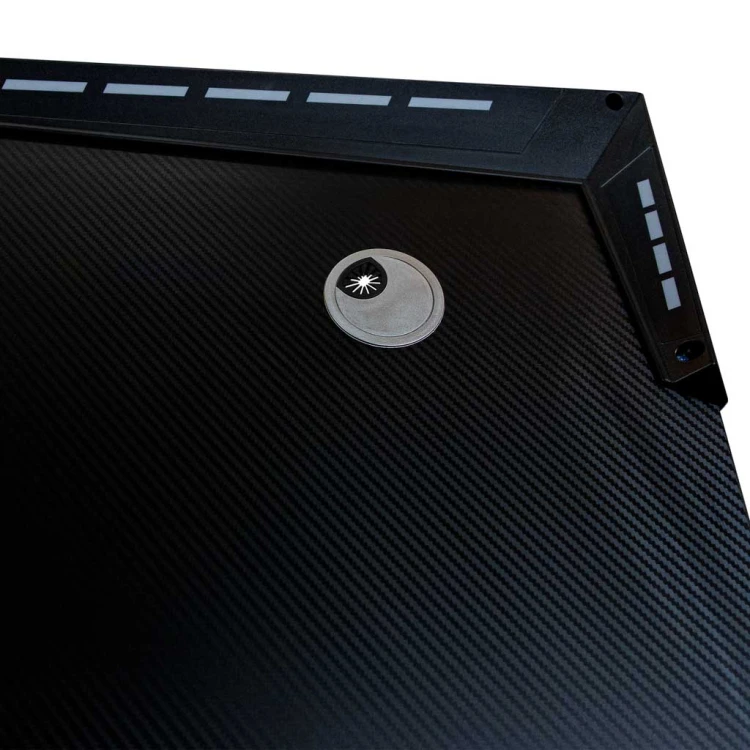 Biurko gamingowe LED podświetlenie RGB uchwyty komputerowe dla gracza 120x60cm