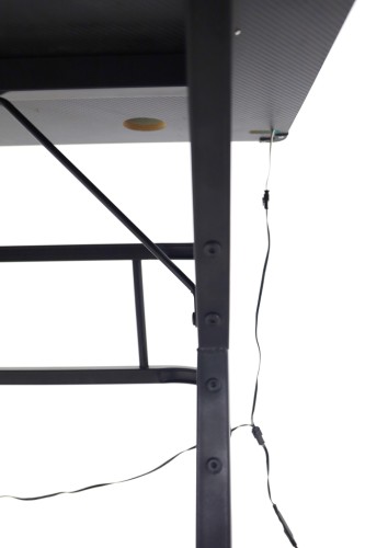 Biurko gamingowe z nadstawką LED RGB uchwyty komputerowe dla gracza 120x60cm