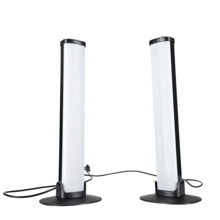 Lampka na biurko LED gamingowa RGB kolumny słupki na pilot zestaw 2 sztuki