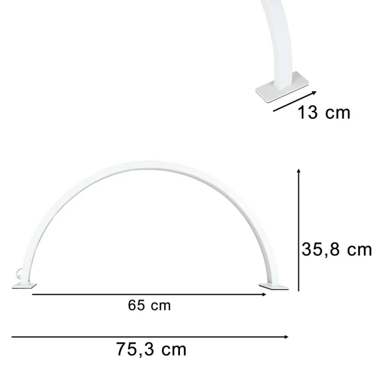 Lampa kosmetyczna LED bezcieniowa biurkowa do manicure paznokci łuk biała