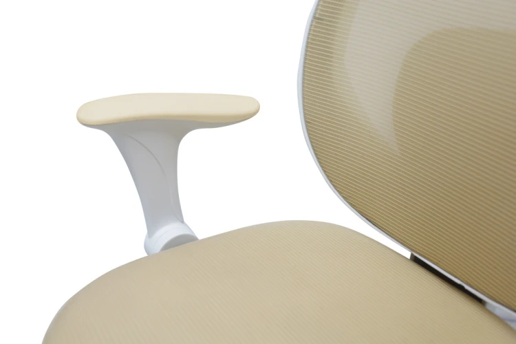 Krzesło do biurka dla dziecka fotel ergonomiczny obrotowy regulowany beżowy