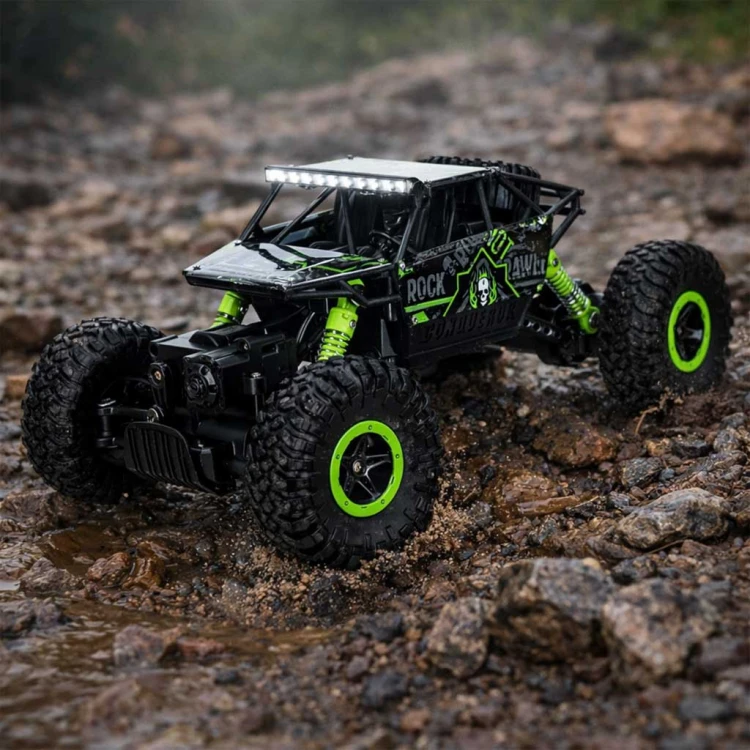 Samochód zdalnie sterowany na pilota RC Rock Crawler HB 2,4GHz 1:18 zielony
