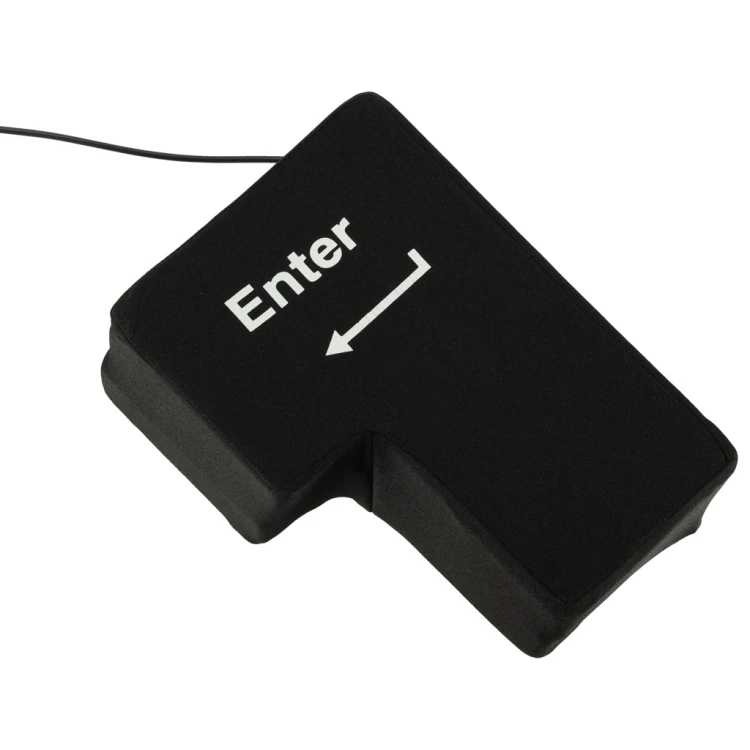 Poduszka antystresowa klawisz Enter XL na biurko do uderzania USB