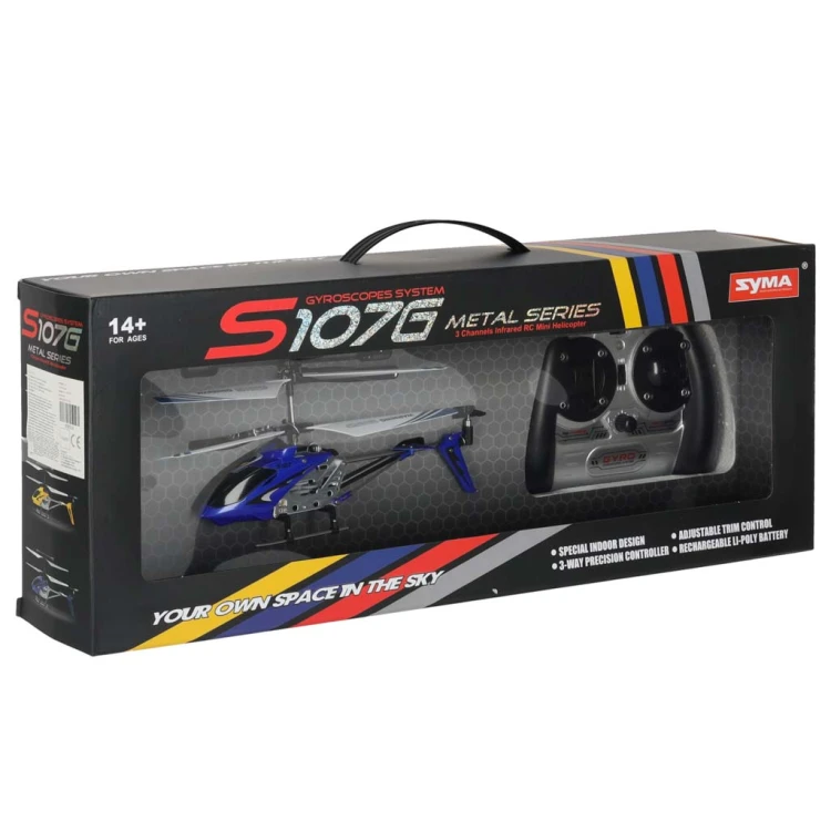 Helikopter zdalnie sterowany na pilota RC SYMA S107G niebieski