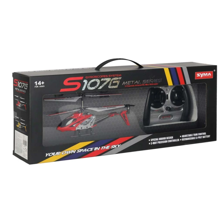 Helikopter zdalnie sterowany na pilota RC SYMA S107G czerwony