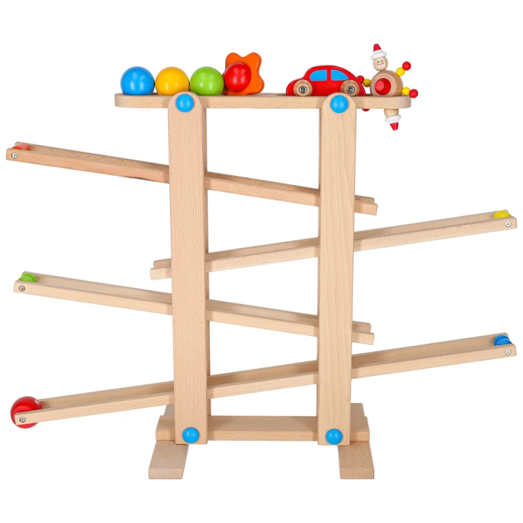 Tor kulkowy drewniany kulodrom montessori XXL