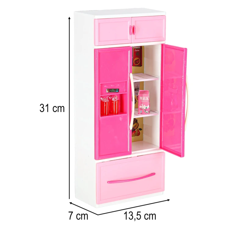 Mebelki dla lalek kuchnia 4 segmenty dźwięki LED 48cm