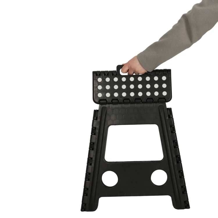 Stołek taboret składany antypoślizgowy 39,5 cm czarny
