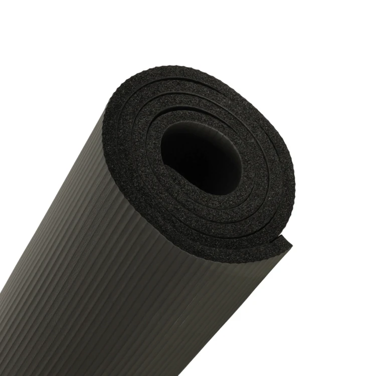 Mata do ćwiczeń jogi gimnastyczna treningowa fitness karimata gruba 1,5cm czarna + pokrowiec