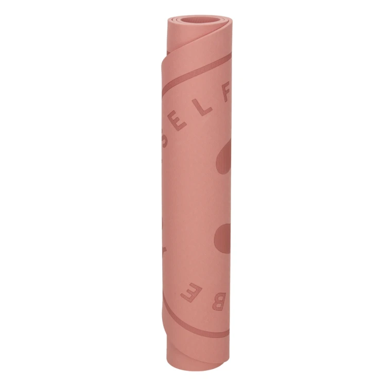Mata fitness do ćwiczeń jogi wygłuszająca antypoślizgowa 125x61,5x0,6 cm różowa