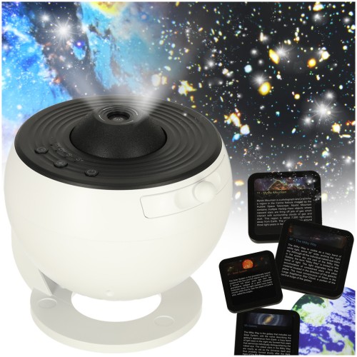 Projektor gwiazd nieba lampka nocna LED USB planetarium planety 12 dysków 360 timer