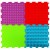 Mata sensoryczna puzzle montessori do masażu stóp 8 elementów kolorowe