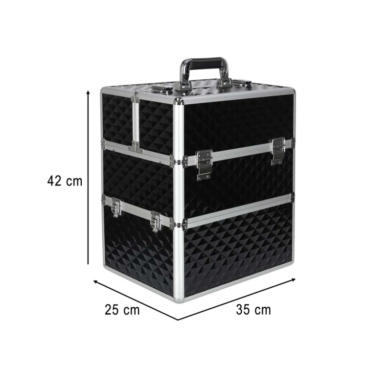 Kuferek na kosmetyki walizka organizer kosmetyczny XXL 3D
