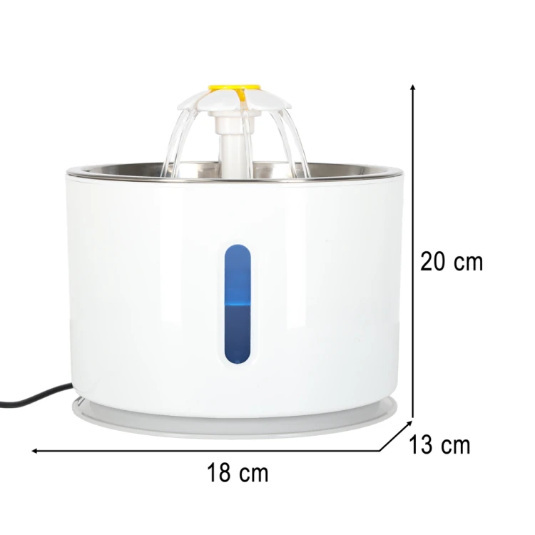 Poidełko fontanna dla psa kota zwierząt automatyczne poidło LED USB 2,4l filtr czyszczący