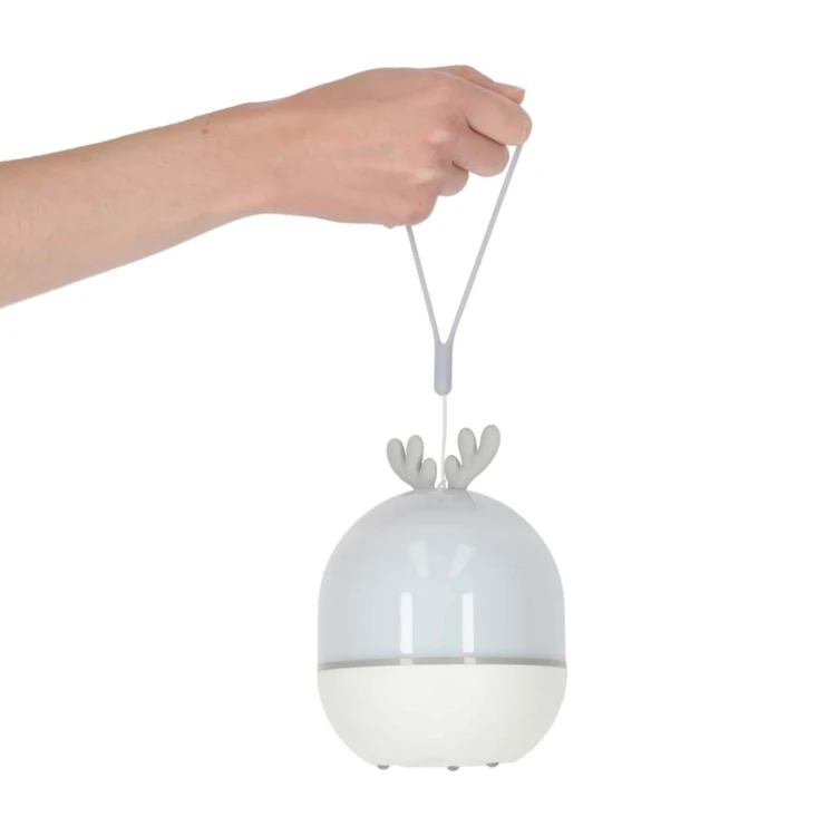 Lampka nocna projektor gwiazd LED USB obrotowy 6 motywów pilot jelonek