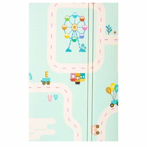 Mata edukacyjna piankowa dwustronna składana pandy ulica 180 x 200cm