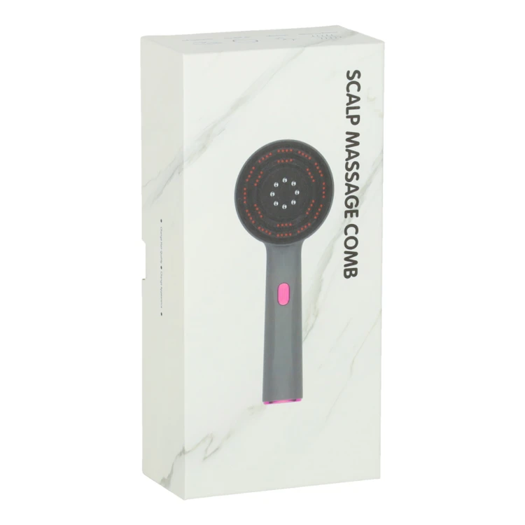 Masażer szczotka do masażu skóry głowy aplikator olejków USB czarna