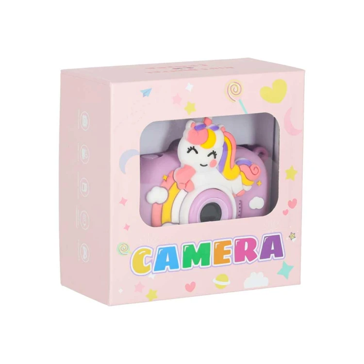 Aparat fotograficzny cyfrowy dla dzieci na statywie jednorożec fioletowy 8GB