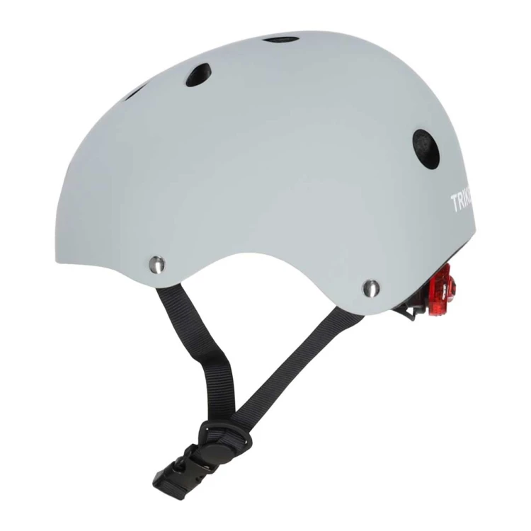 Kask rowerowy dla dziecka Trike Fix dziecięcy regulowany LED M 55-58cm szary ciemny