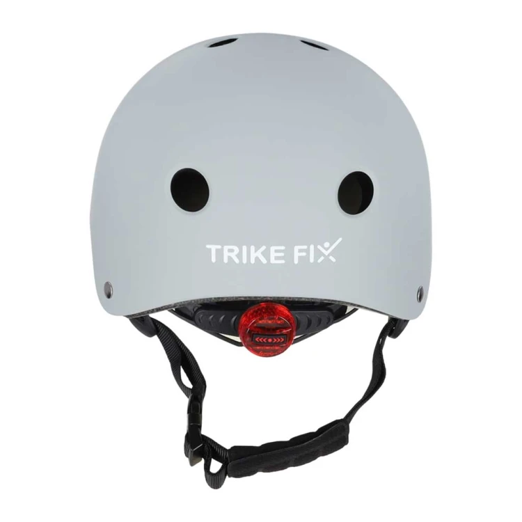 Kask rowerowy dla dziecka Trike Fix dziecięcy regulowany LED M 55-58cm szary ciemny