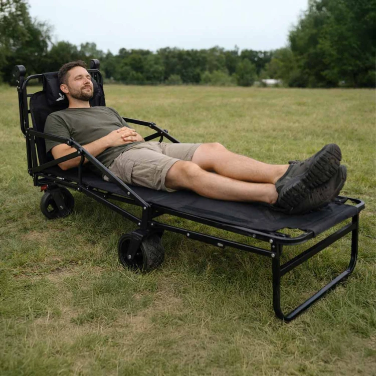 Wózek transportowy LUARO składany łóżko polowe 2w1