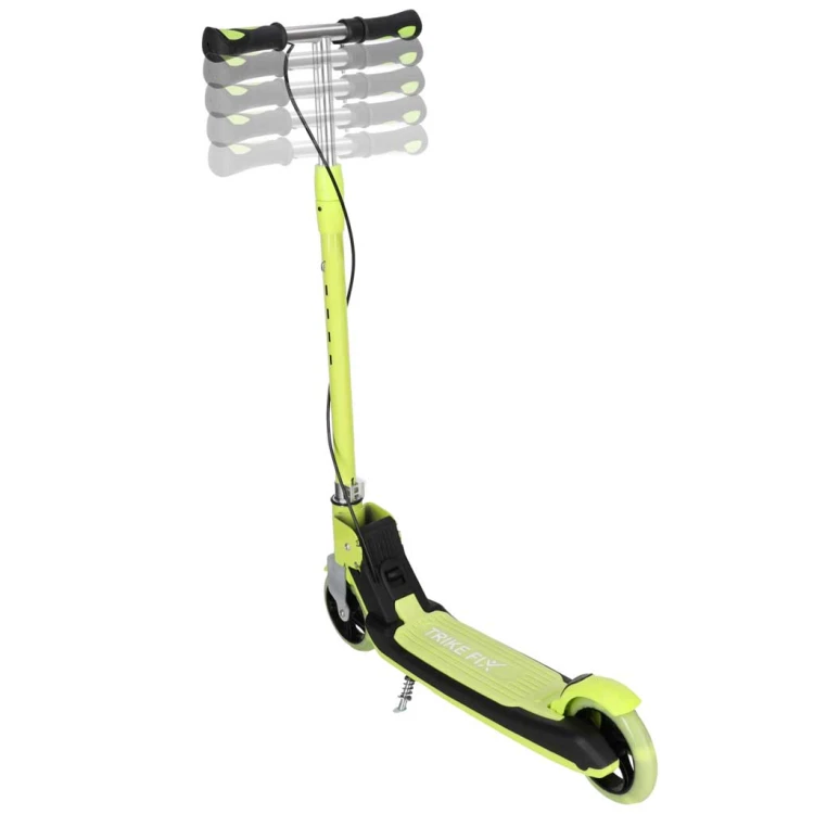 Hulajnoga dla dzieci TRIKE FIX dwukołowa LED składana podwójne hamulce neon zielony